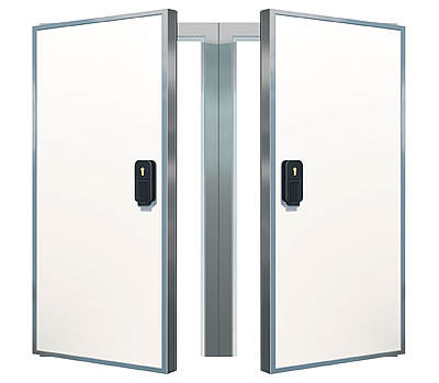 Drzwi chłodnicze rozwierne jedno i dwuskrzydłowe 